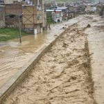 ورود سیلاب به رودخانه زز شول آباد الیگودرز